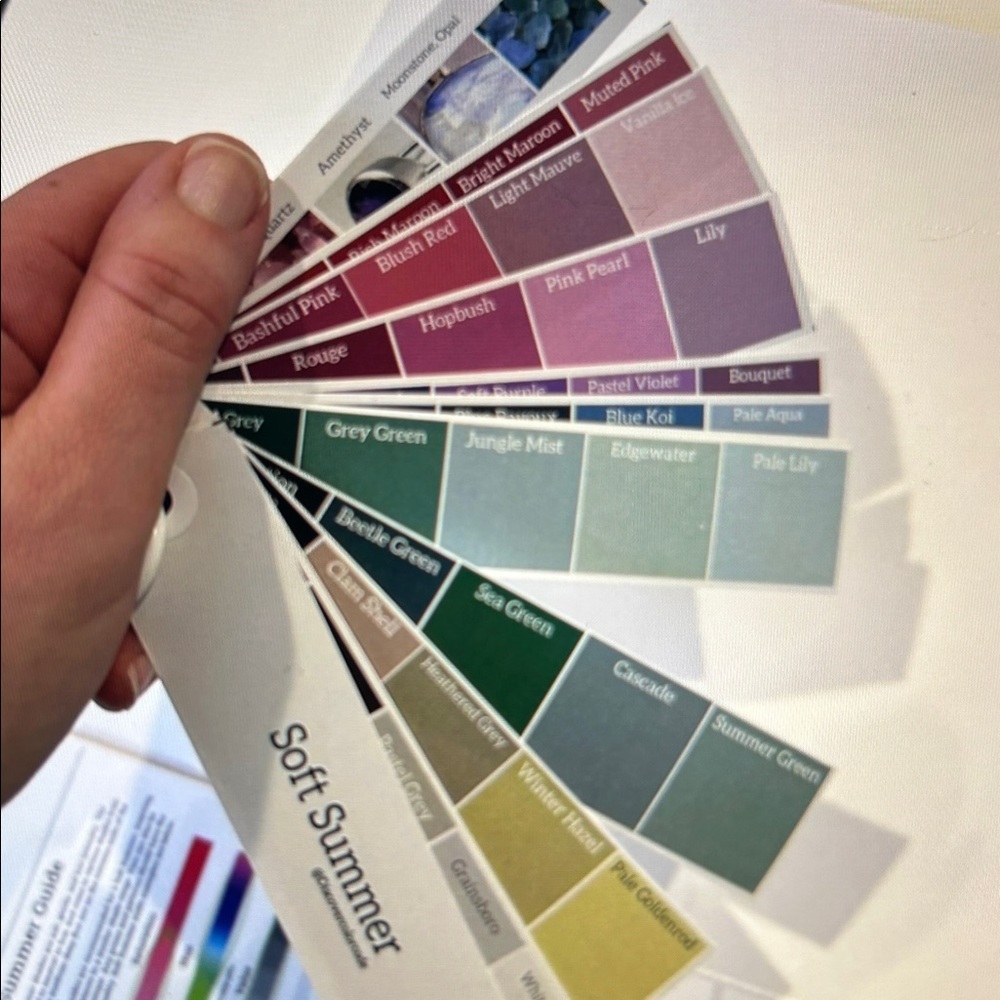 Soft Summer Color Swatch Fan Deck - Personal Color Seasonal analysis - Picture 12 of 14